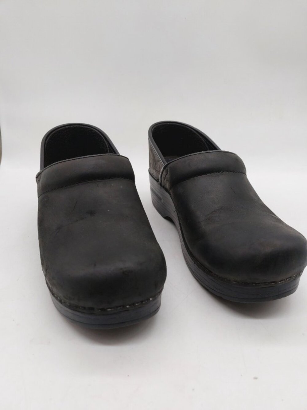 Women's Dansko Slip On Clogs Loafers Shoes Size 38 Black Leather